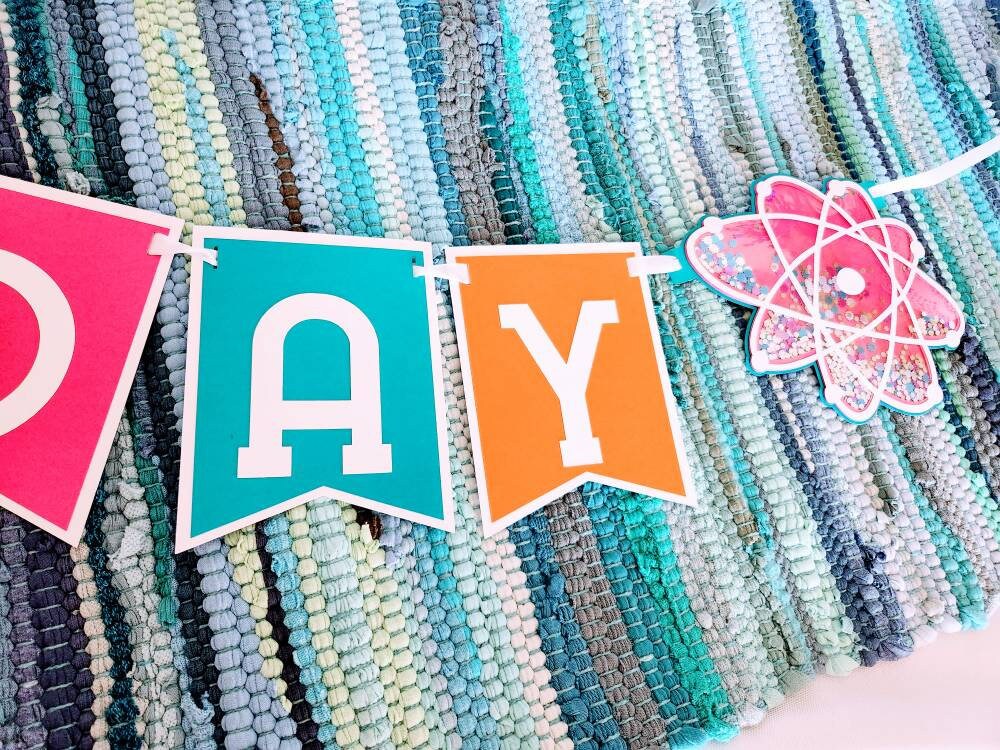 Science Birthday Banner - Scientist Birthday Banner - Chemistry Birthday Celebration - Mad Science Birthday Party - Lab Week Banner