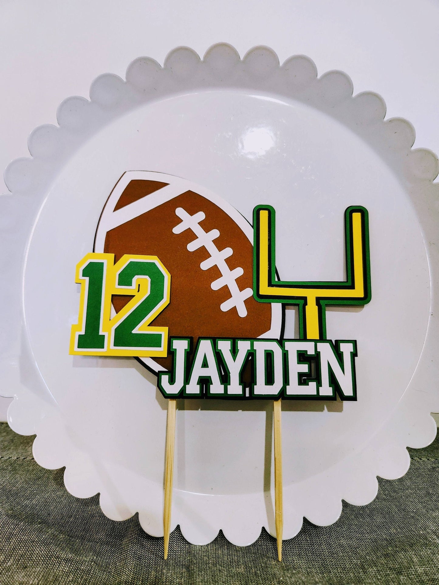 Football Birthday Cake Topper