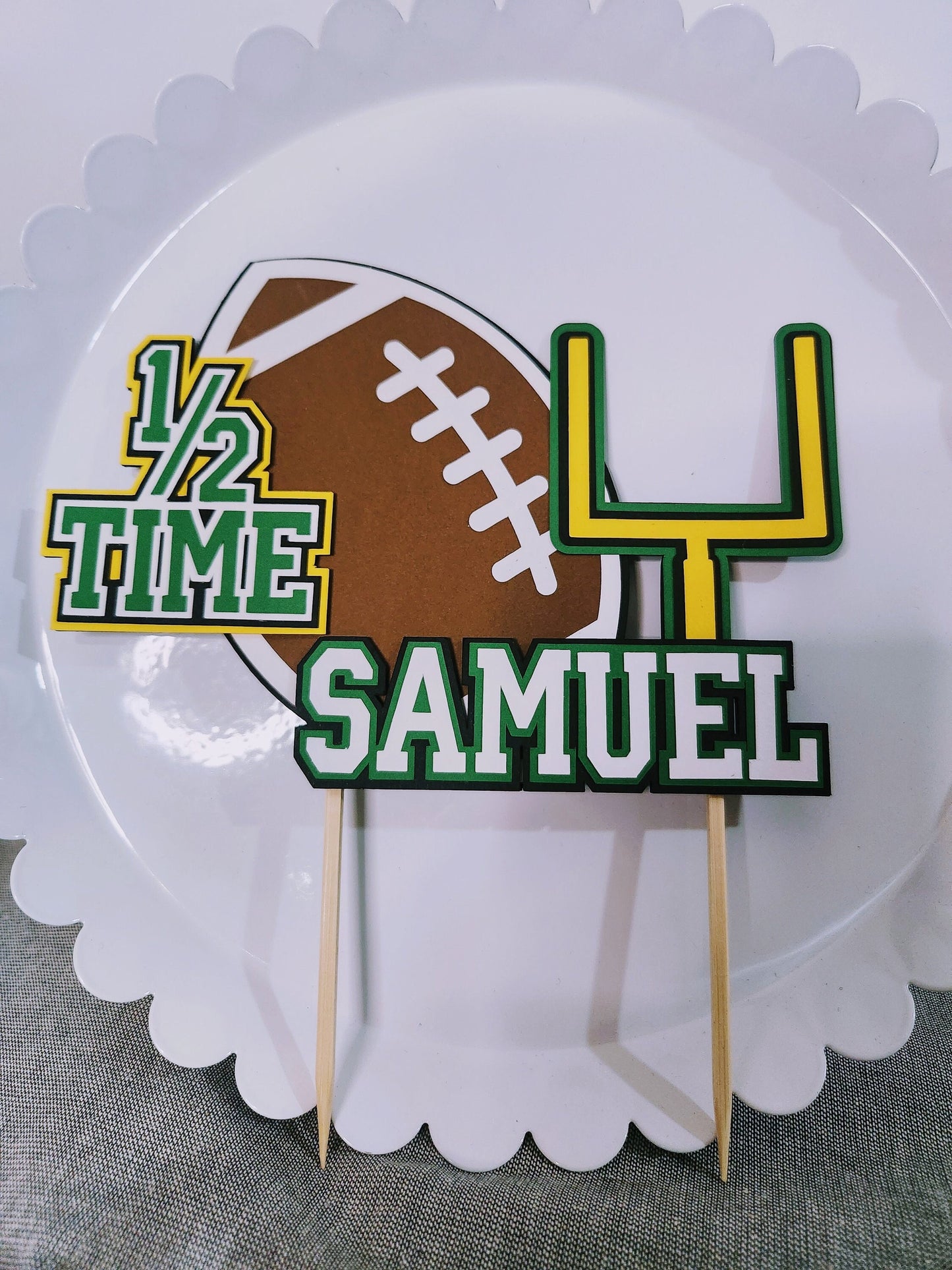 Football Birthday Cake Topper