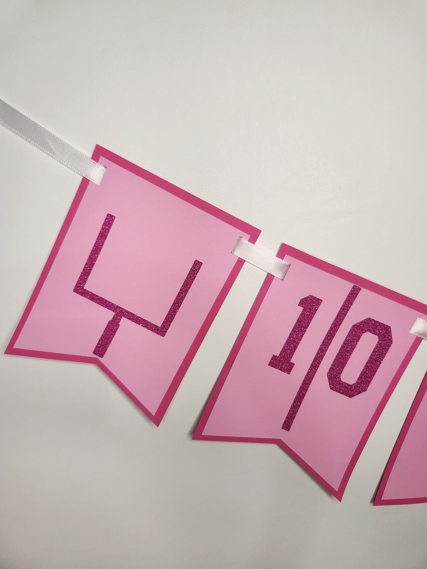 Pink Football Birthday Banner Girl Football Birthday Decor Girl First Down Birthday Banner Girl's Football Party Decor Pink Out Football