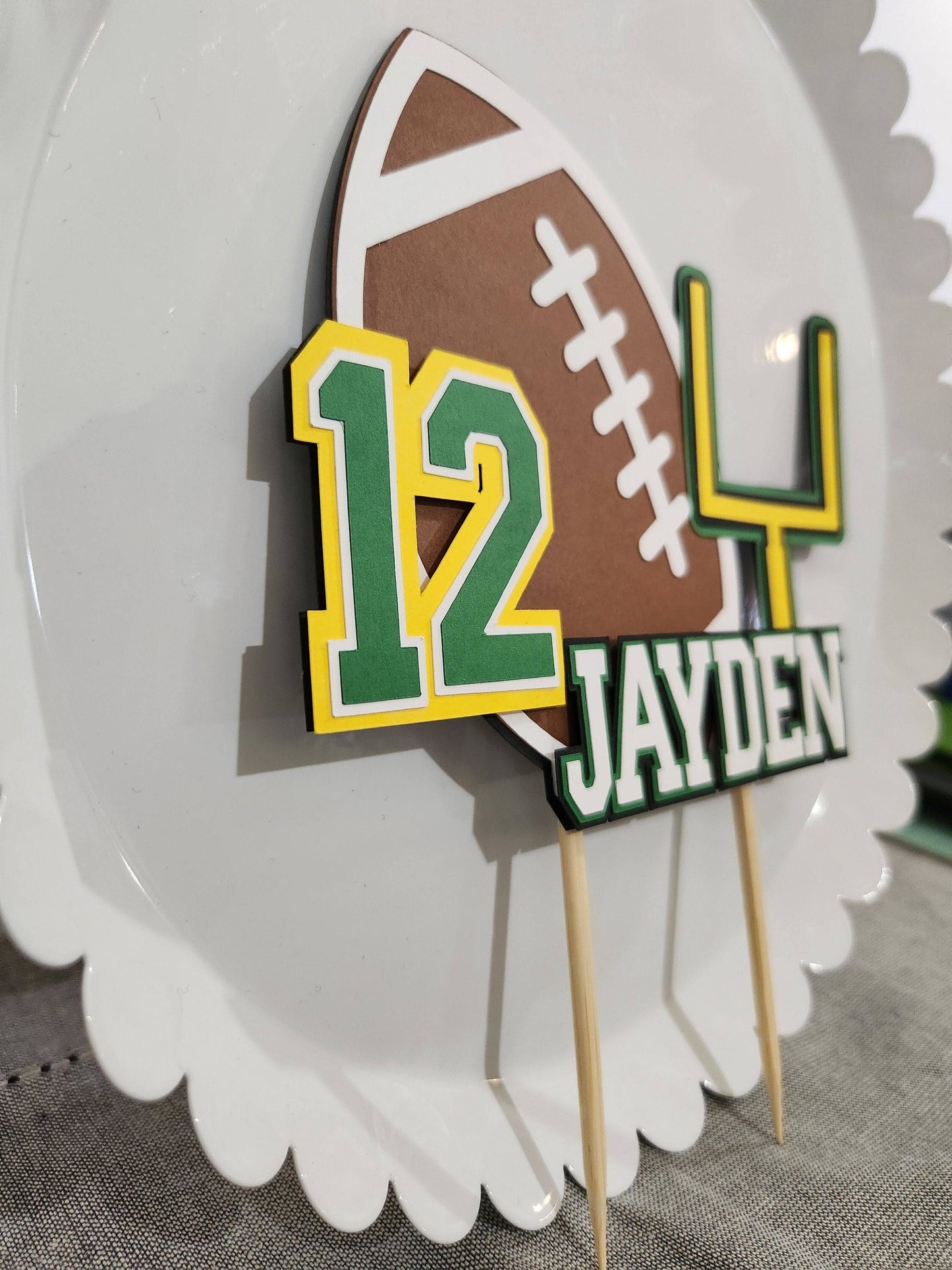 Football Birthday Cake Topper