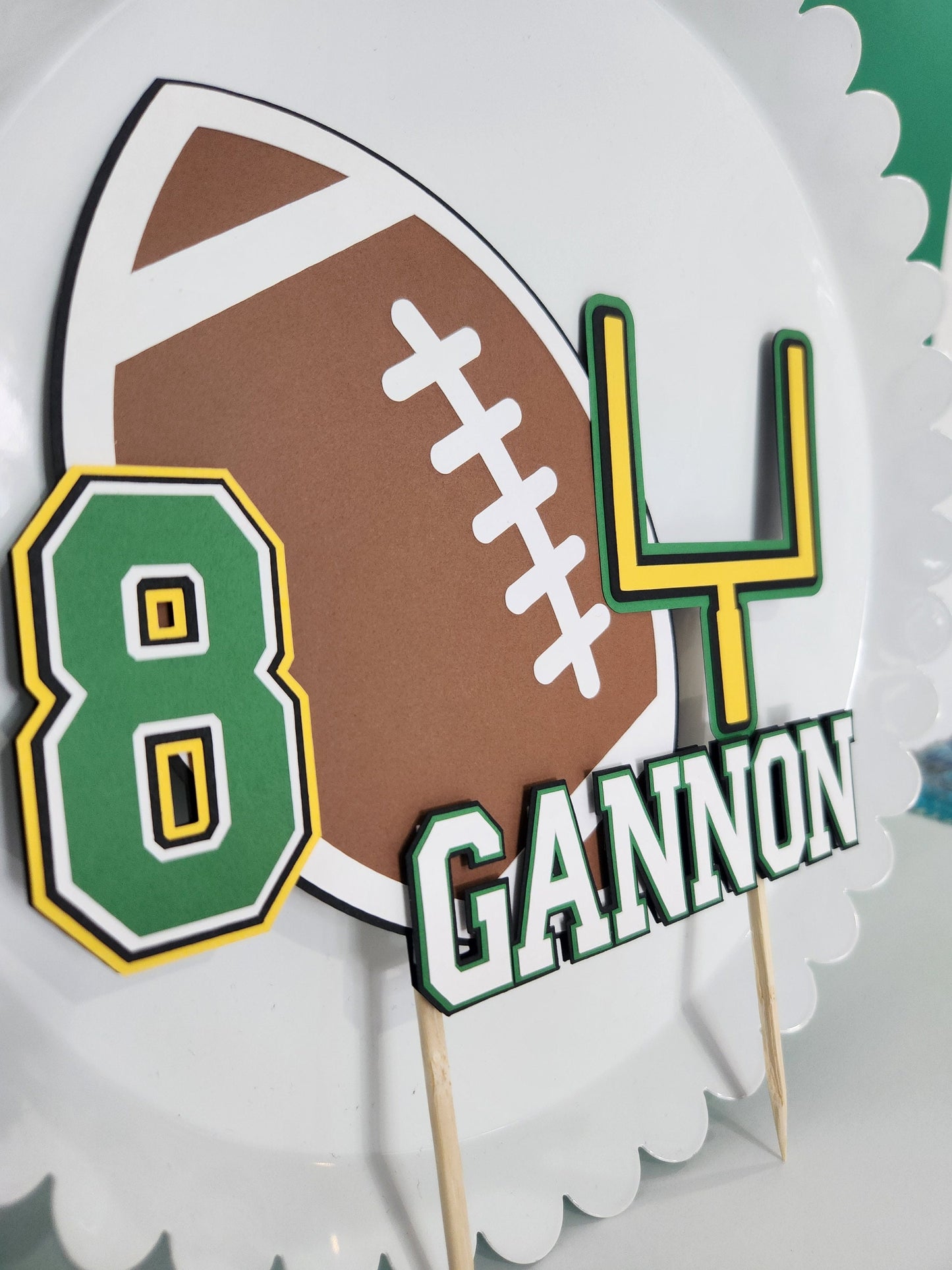Football Birthday Cake Topper