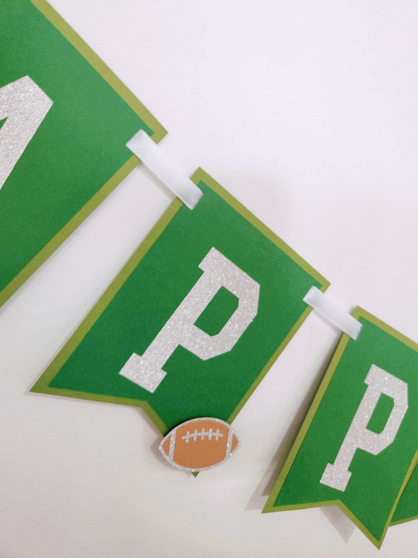 Silver Football Birthday Banner