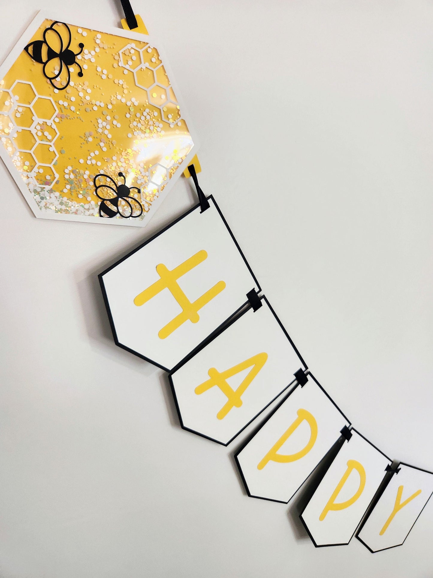 "Happy 1st Bee Day" Birthday Banner- customizable