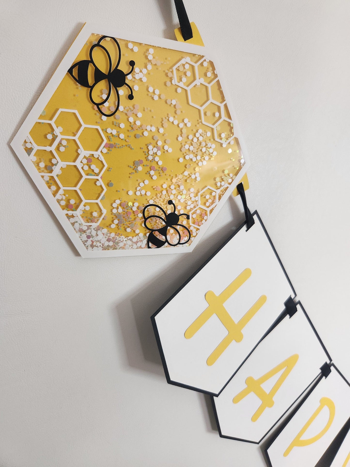 "Happy 1st Bee Day" Birthday Banner- customizable