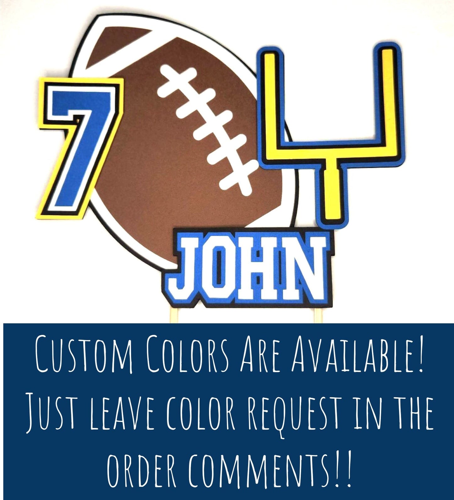 Football Birthday Cake Topper