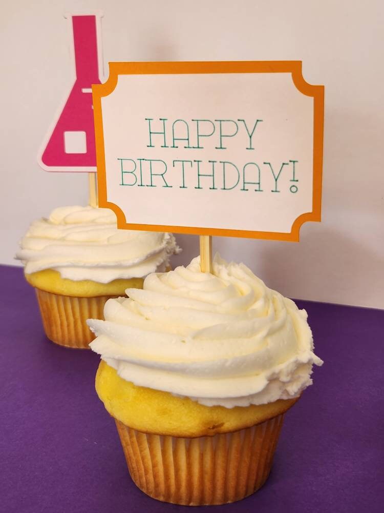 Science Birthday Cupcake Toppers