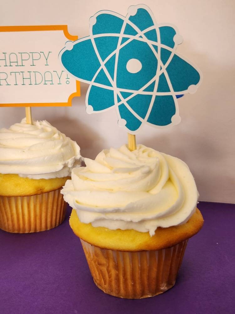 Science Birthday Cupcake Toppers