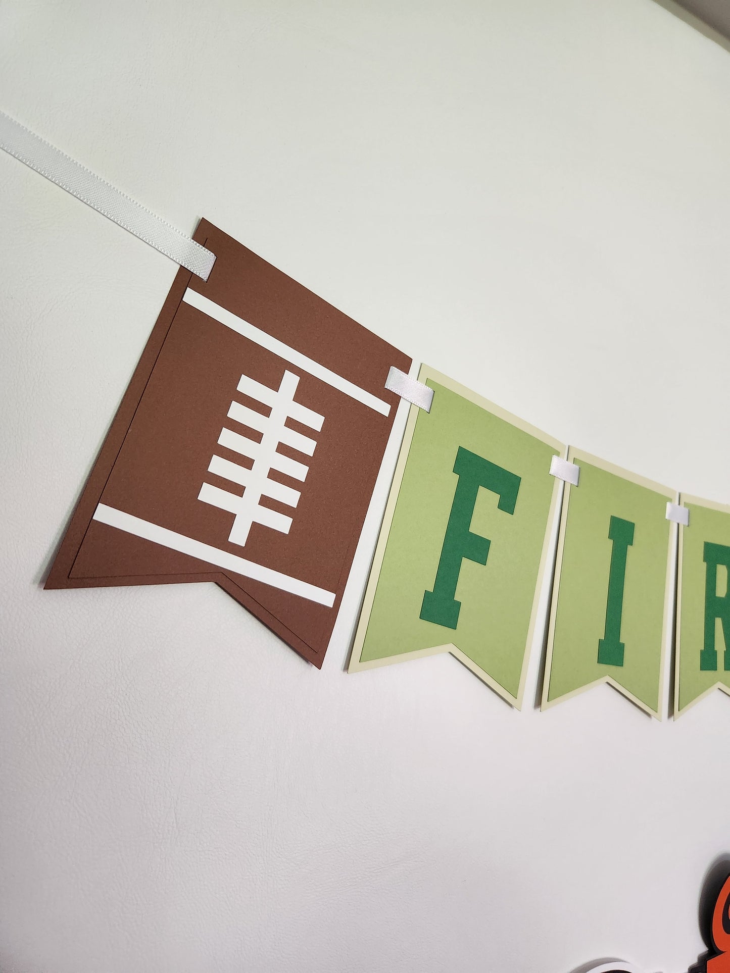 First Down Football Birthday Banner