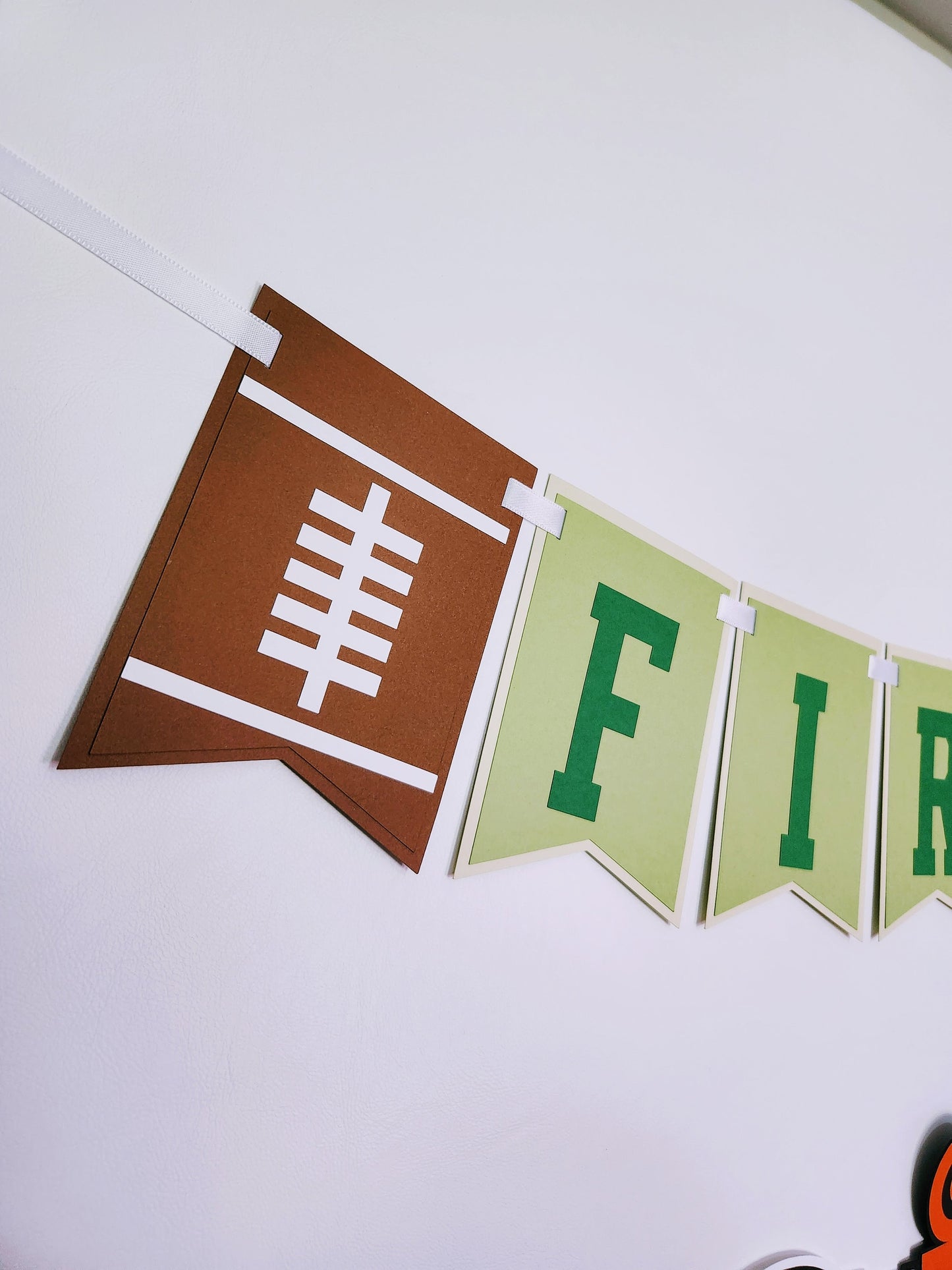 First Down Football Birthday Banner