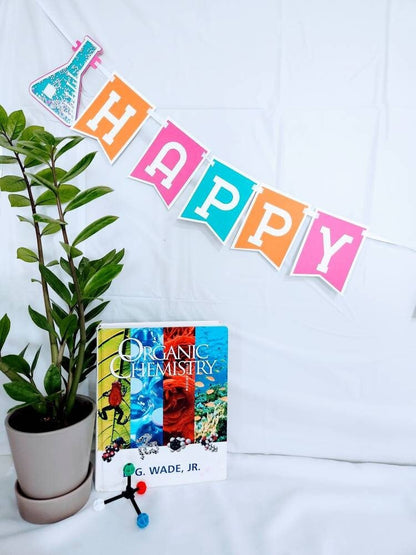 Science Birthday Banner - Scientist Birthday Banner - Chemistry Birthday Celebration - Mad Science Birthday Party - Lab Week Banner