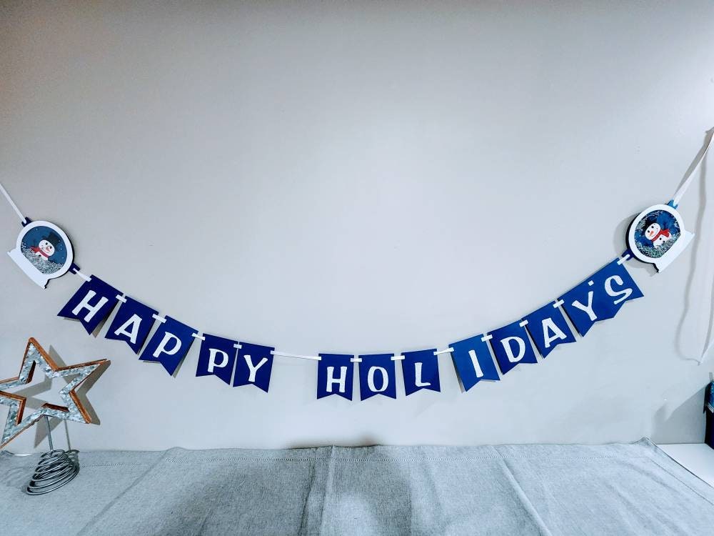 Happy Holidays Banner - Christmas Decor - Happy Holidays Decor - Let it Snow Party - Work Holiday Party - Winter Birthday Banner