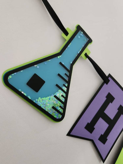 Mad Science Birthday Party - Science Birthday Banner - Scientist Birthday Banner - Chemistry Birthday Celebration -  - Lab Week Banner