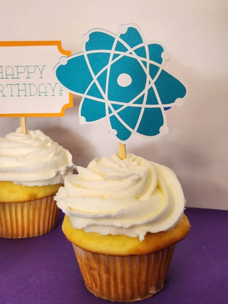 Science Birthday Cupcake Toppers