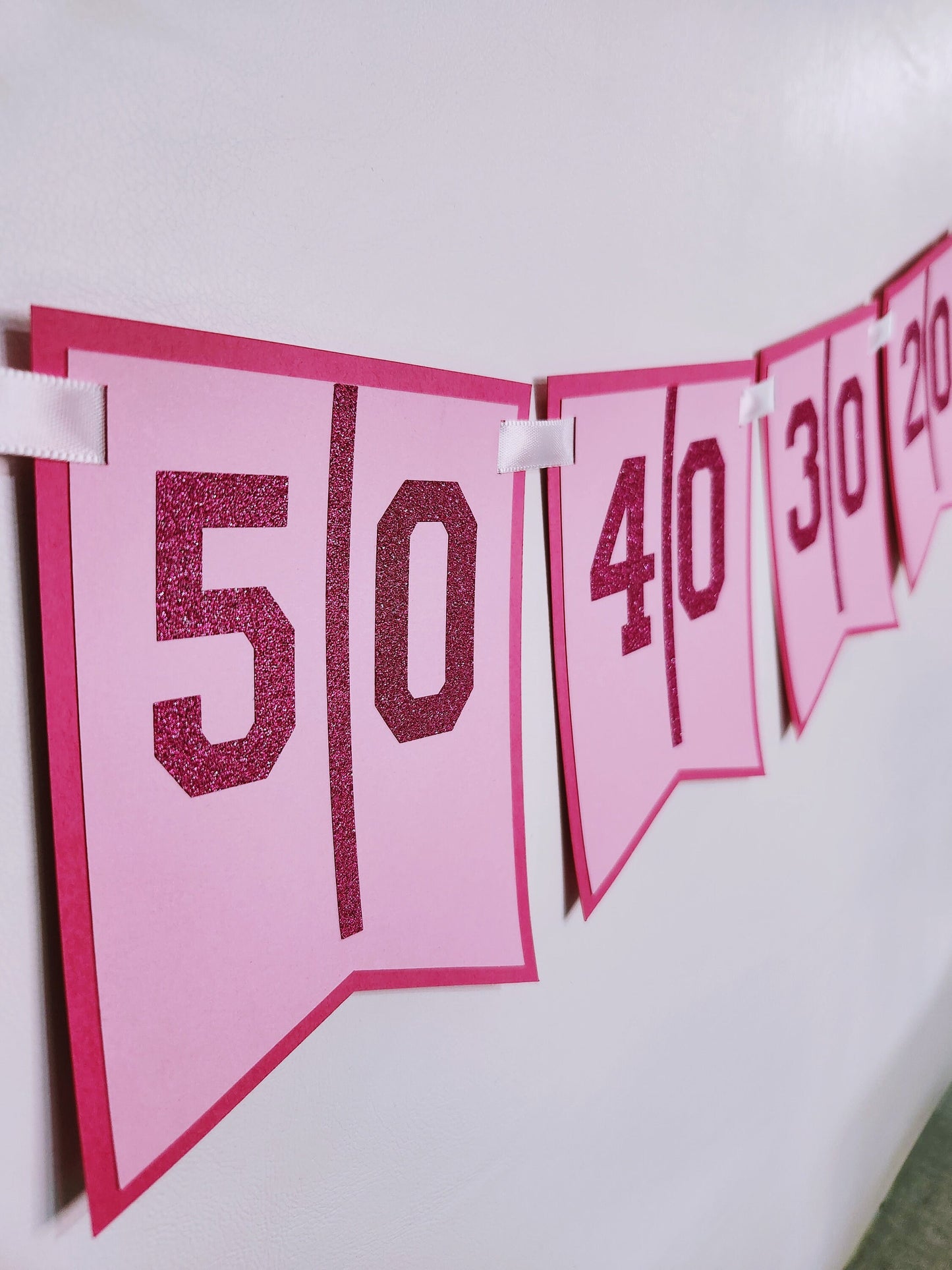 Pink Football Birthday Banner Girl Football Birthday Decor Girl First Down Birthday Banner Girl's Football Party Decor Pink Out Football