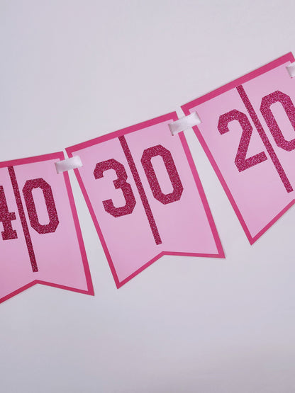 Pink Football Birthday Banner Girl Football Birthday Decor Girl First Down Birthday Banner Girl's Football Party Decor Pink Out Football