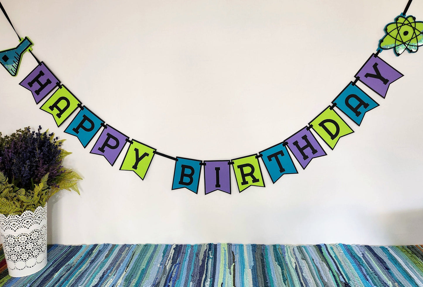 Mad Science Birthday Party - Science Birthday Banner - Scientist Birthday Banner - Chemistry Birthday Celebration -  - Lab Week Banner