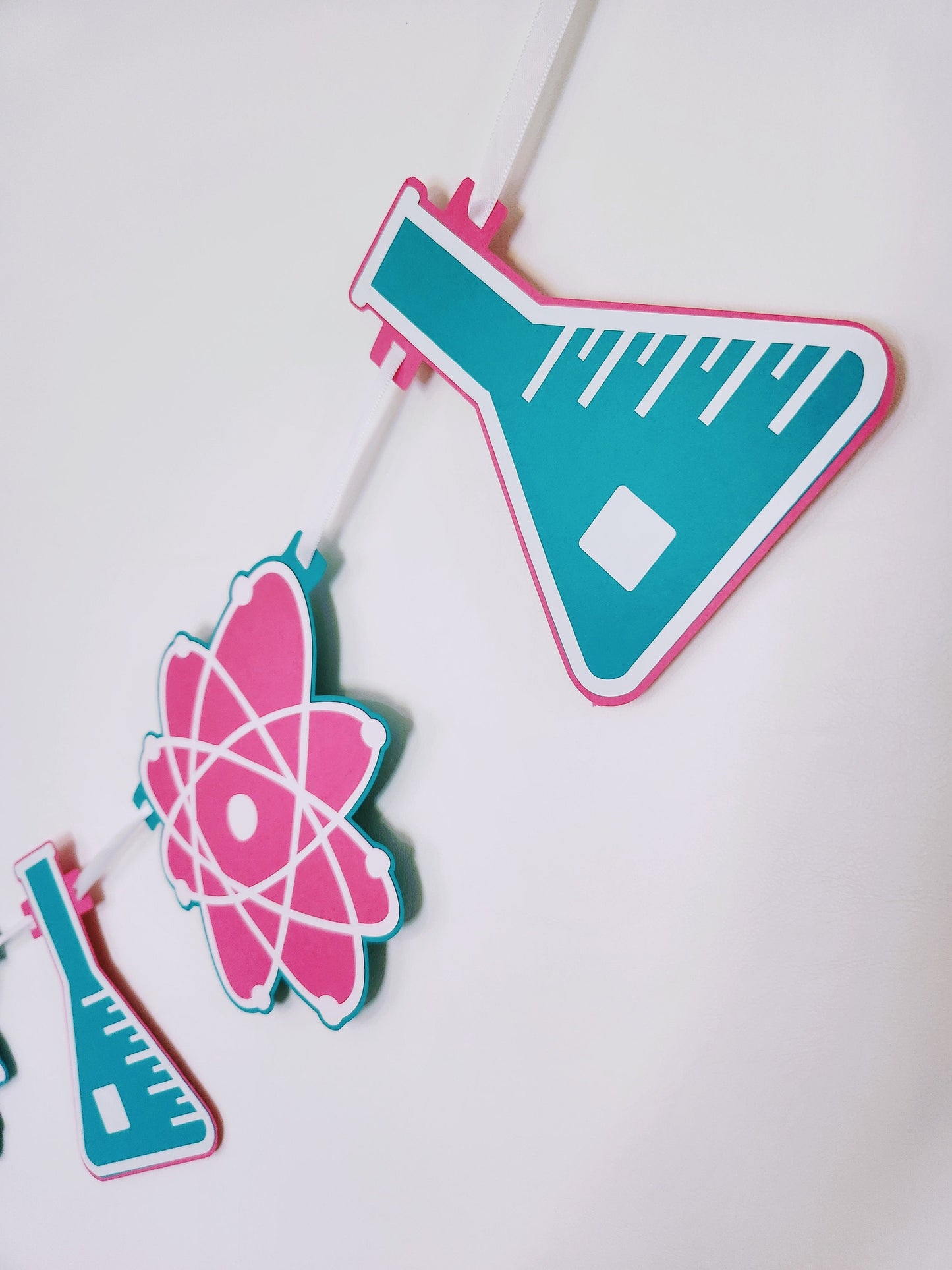 Science Birthday Garland Science Birthday Banner Science Mad Scientist Birthday Banner Classroom Banner Science Fair Decorations