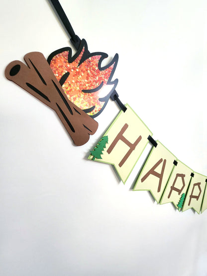 Camping Birthday Banner