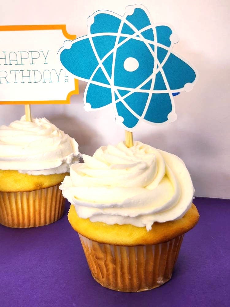 Science Birthday Cupcake Toppers