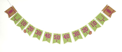Pink Football Party Banner