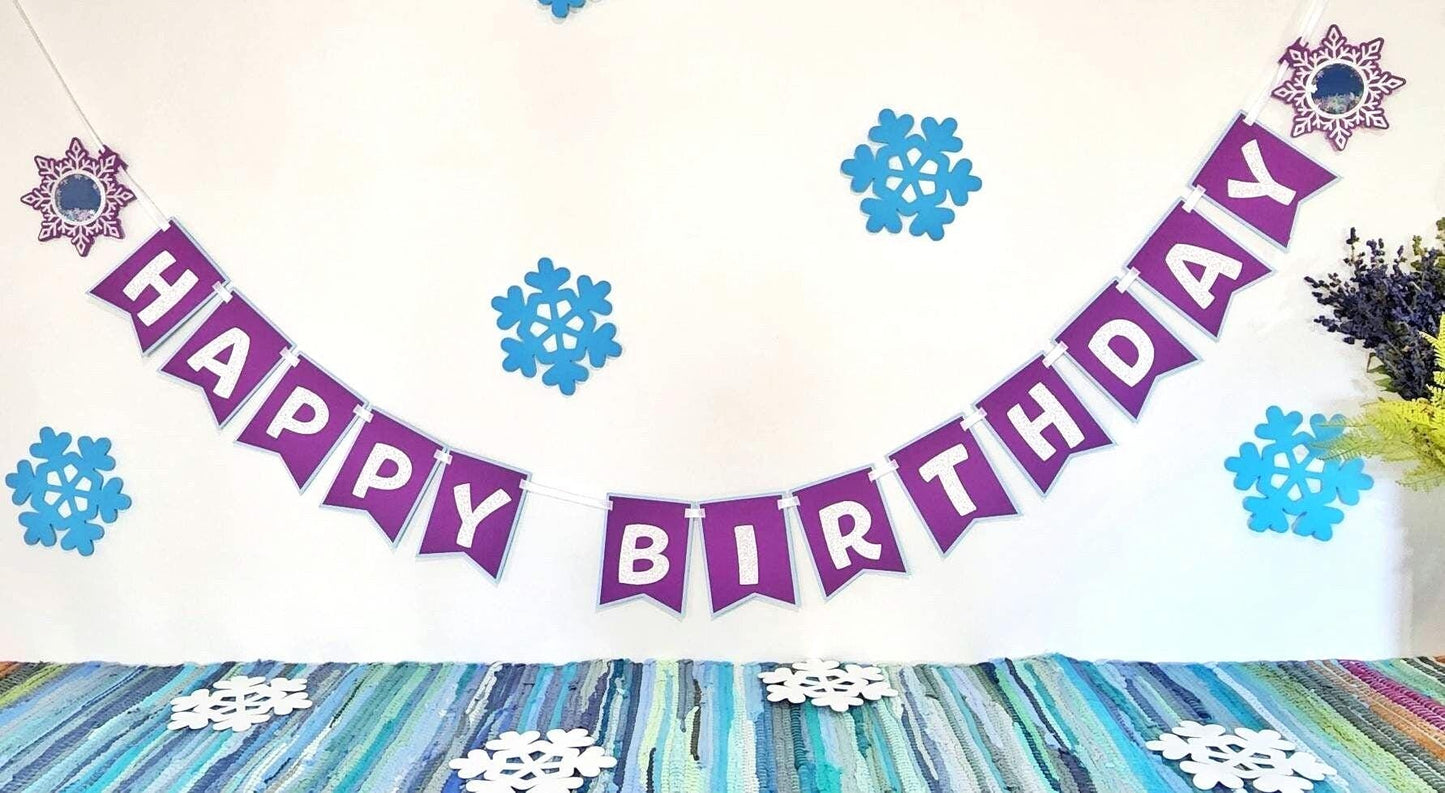 Winter Onederland First Birthday Banner Frozen Birthday Banner Winter Wonderland Winter Fest - Winter Sweet 16
