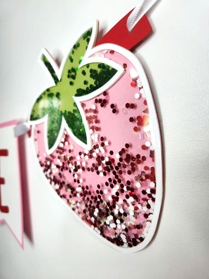 Berry Sweet Birthday Highchair Banner Girl First Birthday Berry Sweet Birthday Decorations Strawberry Birthday Highchair Berry 1st Birthday