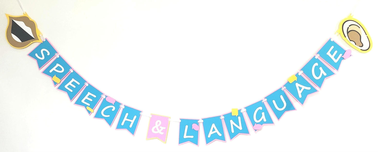 Speech and Language - Speech Pathologist - Speech Therapy - Classroom Banner - Classroom Decor