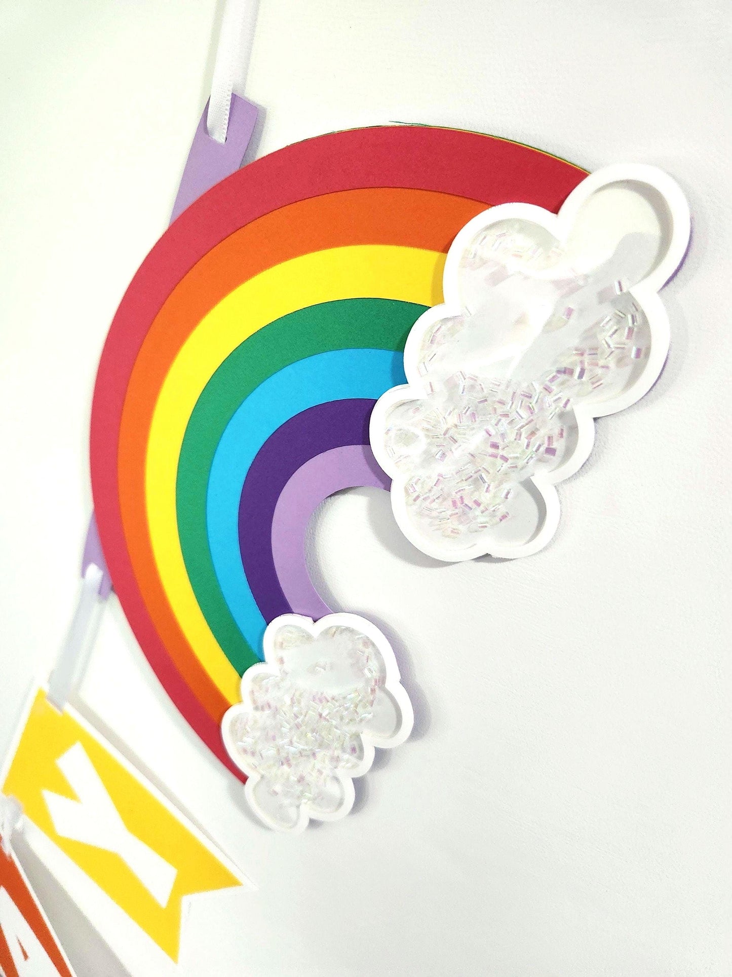 Rainbow Birthday Banner Bright Birthday Banner First Birthday Banner