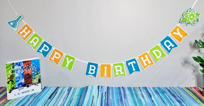 Custom Science Birthday Banner - Scientist Birthday Banner - Chemistry Birthday Garland - Science Birthday Party - Lab Week