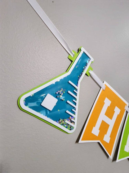 Custom Science Birthday Banner - Scientist Birthday Banner - Chemistry Birthday Garland - Science Birthday Party - Lab Week