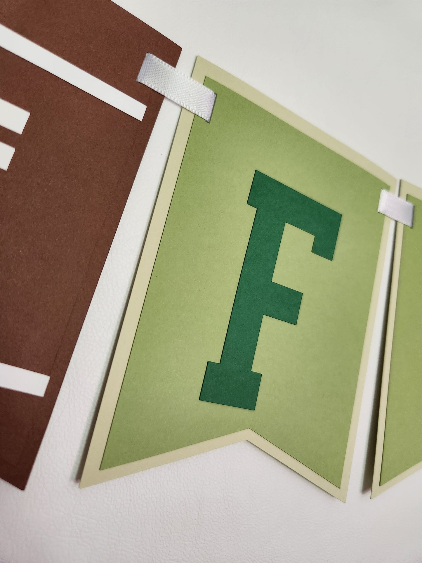 First Down Football Birthday Banner