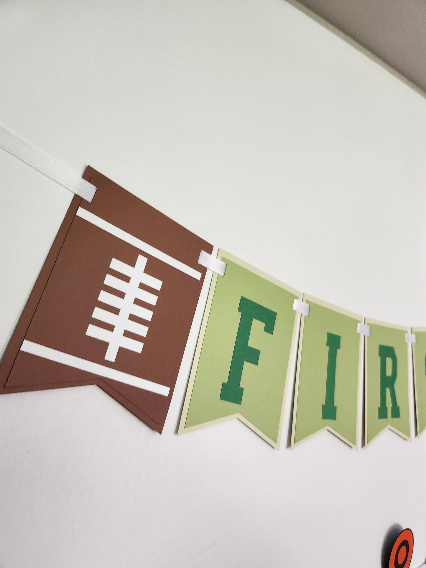 First Down Football Birthday Banner